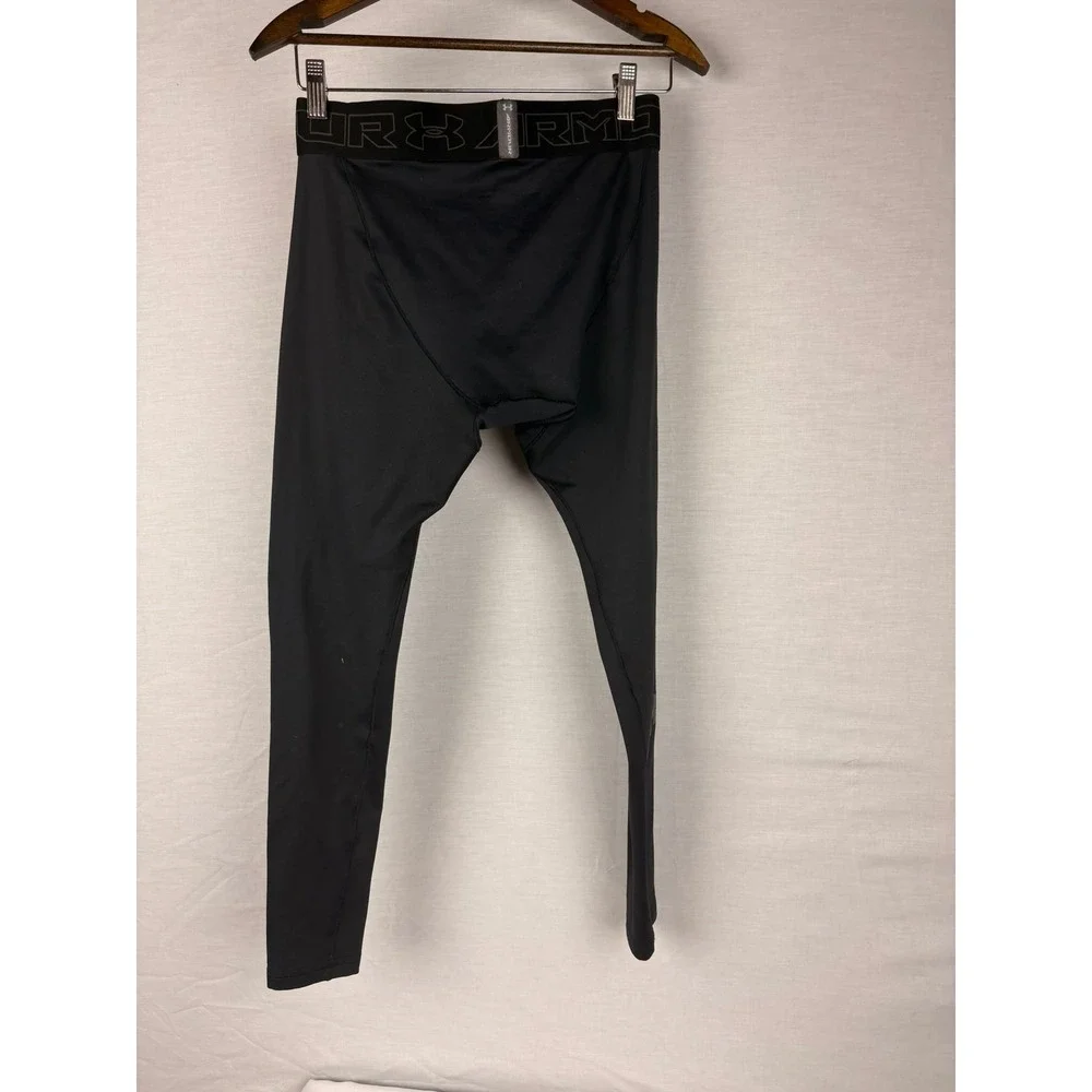 Under Armour Boys ColdGear Compression Leggings Black Tights Large‎